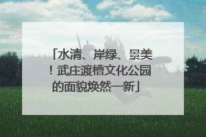 水清、岸绿、景美！武庄渡槽文化公园的面貌焕然一新