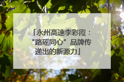 永州高速李彩霞：“路瑶同心”品牌传递出的新源力