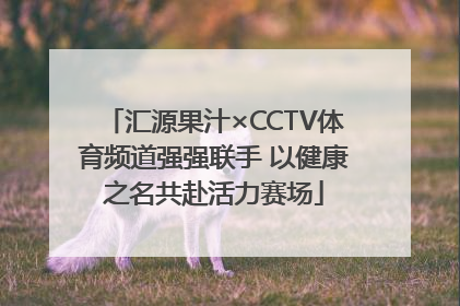 汇源果汁×CCTV体育频道强强联手 以健康之名共赴活力赛场