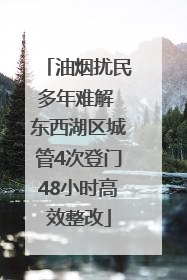 油烟扰民多年难解 东西湖区城管4次登门48小时高效整改