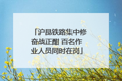 沪昆铁路集中修奋战正酣 百名作业人员同时在岗