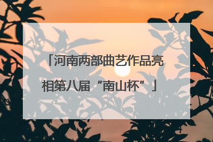 河南两部曲艺作品亮相第八届“南山杯”