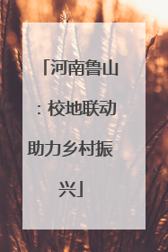河南鲁山：校地联动助力乡村振兴