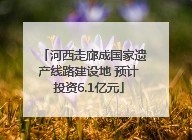 河西走廊成国家遗产线路建设地 预计投资6.1亿元