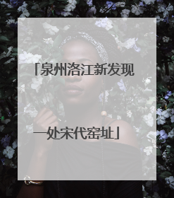 泉州洛江新发现一处宋代窑址