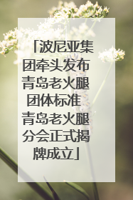 波尼亚集团牵头发布青岛老火腿团体标准 青岛老火腿分会正式揭牌成立