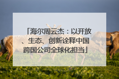 海尔周云杰：以开放、生态、创新诠释中国跨国公司全球化担当