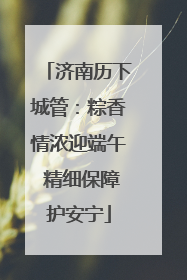 济南历下城管：粽香情浓迎端午 精细保障护安宁