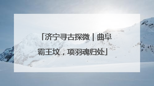 济宁寻古探微｜曲阜霸王坟，项羽魂归处