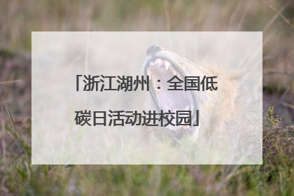浙江湖州：全国低碳日活动进校园