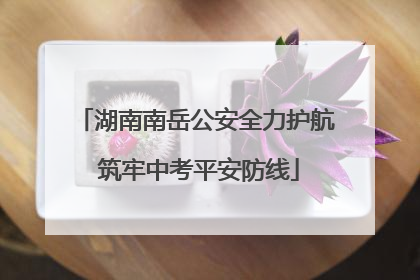 湖南南岳公安全力护航 筑牢中考平安防线