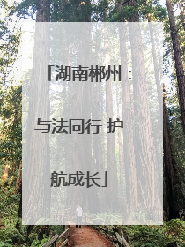 湖南郴州：与法同行 护航成长