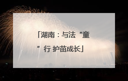 湖南：与法“童”行 护苗成长