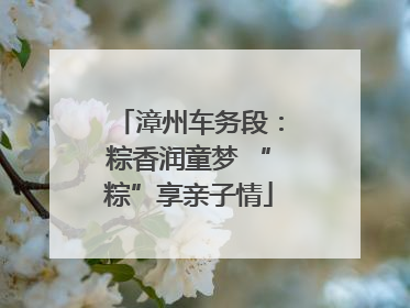 漳州车务段：粽香润童梦 “粽”享亲子情