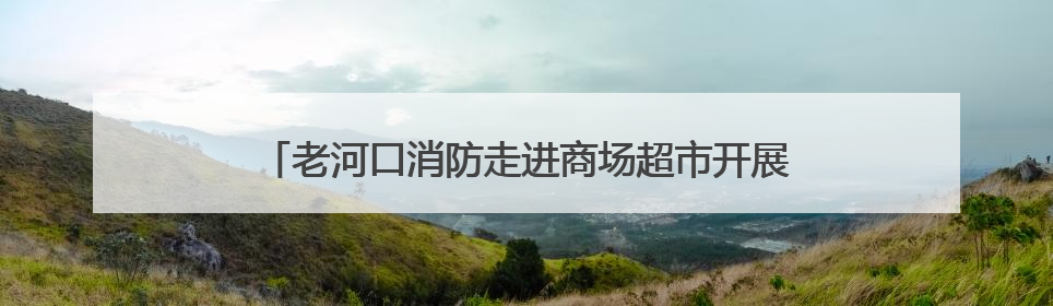 老河口消防走进商场超市开展端午节期间消防安全宣传活动