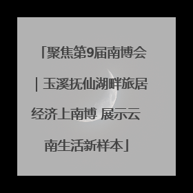 聚焦第9届南博会｜玉溪抚仙湖畔旅居经济上南博 展示云南生活新样本