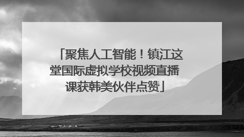 聚焦人工智能！镇江这堂国际虚拟学校视频直播课获韩美伙伴点赞
