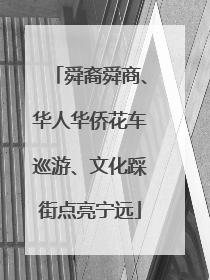 舜裔舜商、华人华侨花车巡游、文化踩街点亮宁远