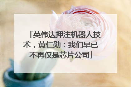 英伟达押注机器人技术，黄仁勋：我们早已不再仅是芯片公司