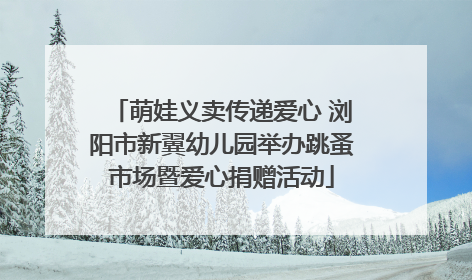 萌娃义卖传递爱心 浏阳市新翼幼儿园举办跳蚤市场暨爱心捐赠活动