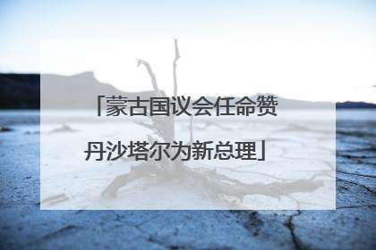 蒙古国议会任命赞丹沙塔尔为新总理