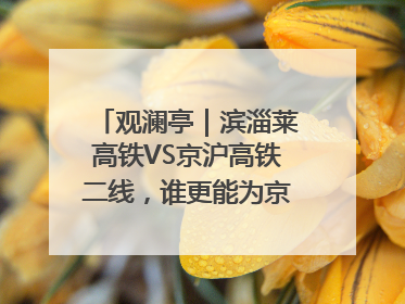 观澜亭｜滨淄莱高铁VS京沪高铁二线，谁更能为京沪高铁分流？