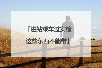 进站乘车过安检 这些东西不能带