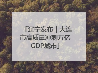 辽宁发布｜大连市高质量冲刺万亿GDP城市