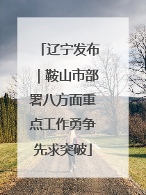 辽宁发布｜鞍山市部署八方面重点工作勇争先求突破