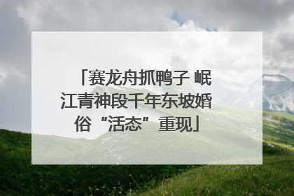 赛龙舟抓鸭子 岷江青神段千年东坡婚俗“活态”重现