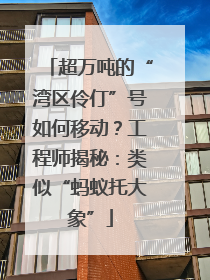 超万吨的“湾区伶仃”号如何移动？工程师揭秘：类似“蚂蚁托大象”