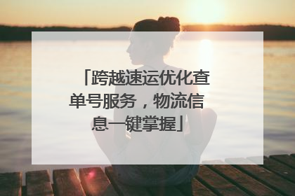 跨越速运优化查单号服务，物流信息一键掌握