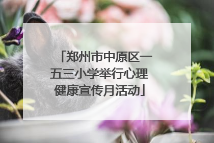 郑州市中原区一五三小学举行心理健康宣传月活动