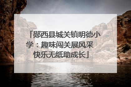 郧西县城关镇明德小学：趣味闯关展风采 快乐无纸助成长