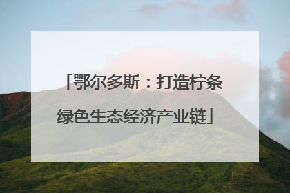 鄂尔多斯：打造柠条绿色生态经济产业链