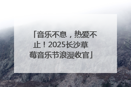 音乐不息，热爱不止！2025长沙草莓音乐节浪漫收官