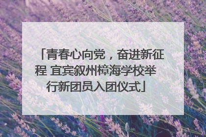 青春心向党，奋进新征程 宜宾叙州樟海学校举行新团员入团仪式