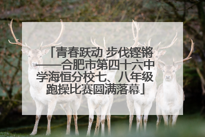 青春跃动 步伐铿锵——合肥市第四十六中学海恒分校七、八年级跑操比赛圆满落幕