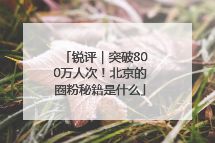 锐评｜突破800万人次！北京的圈粉秘籍是什么