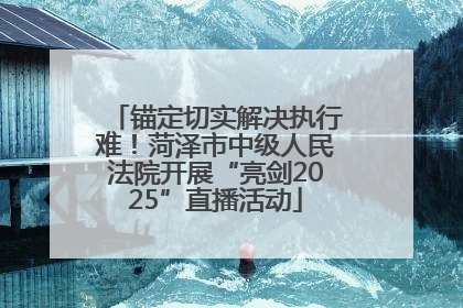 锚定切实解决执行难！菏泽市中级人民法院开展“亮剑2025”直播活动
