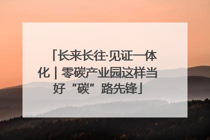 长来长往·见证一体化｜零碳产业园这样当好“碳”路先锋