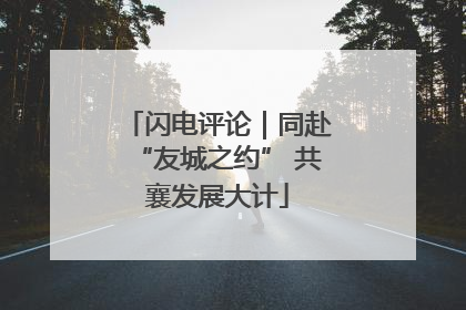 闪电评论｜同赴“友城之约” 共襄发展大计