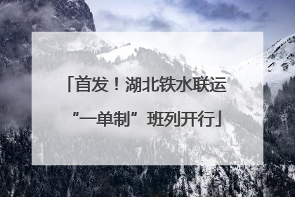 首发！湖北铁水联运“一单制”班列开行