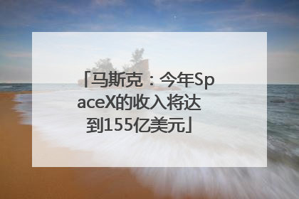 马斯克：今年SpaceX的收入将达到155亿美元