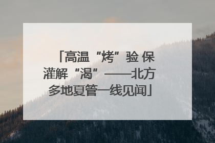 高温“烤”验 保灌解“渴”——北方多地夏管一线见闻