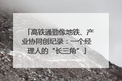 高铁通勤像地铁、产业协同创纪录：一个经理人的“长三角”