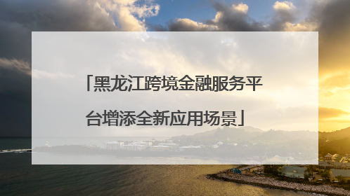 黑龙江跨境金融服务平台增添全新应用场景