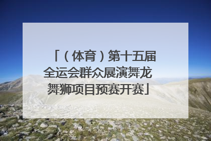 （体育）第十五届全运会群众展演舞龙舞狮项目预赛开赛