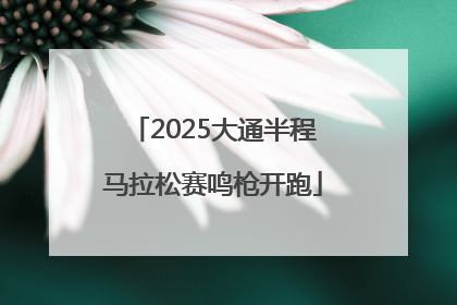 2025大通半程马拉松赛鸣枪开跑