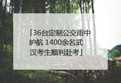36台定制公交雨中护航 1400余名武汉考生顺利赴考